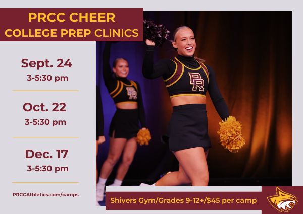 PRCC cheer announces 3 clinic opportunities