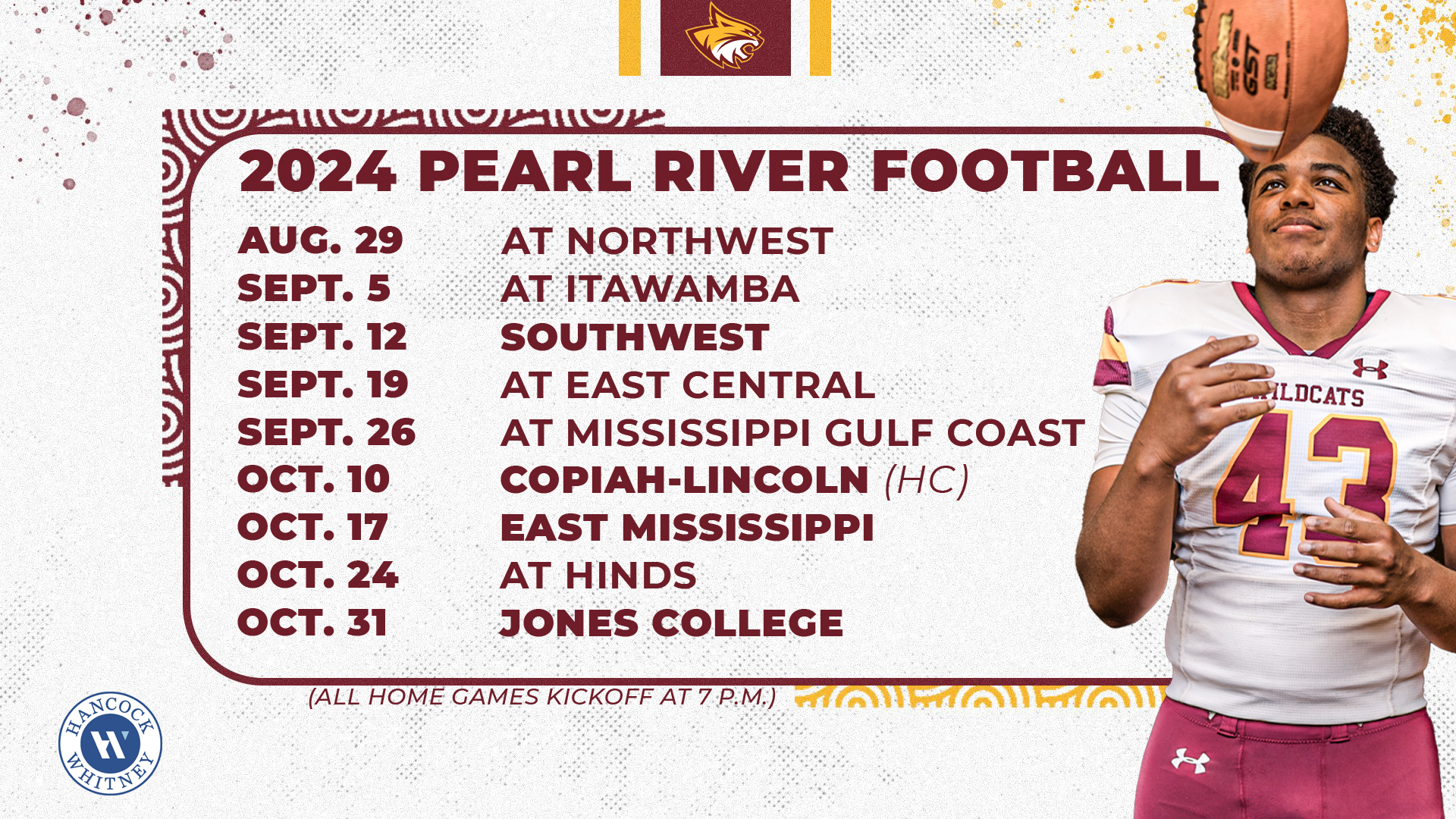 Pearl River football announces 2024 schedule