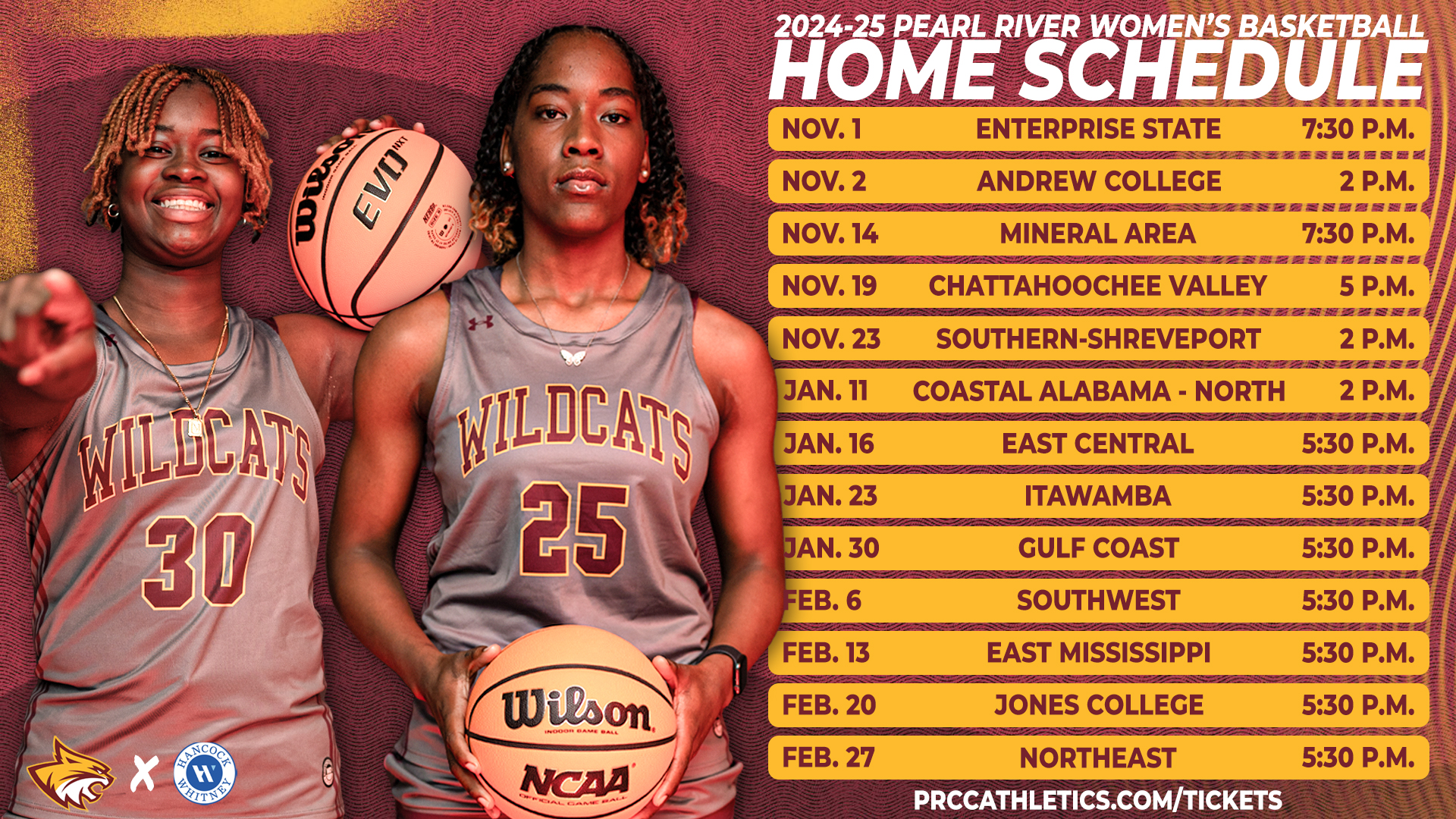 Reigning MACCC Champion Pearl River women's basketball announces 2024-25 schedule