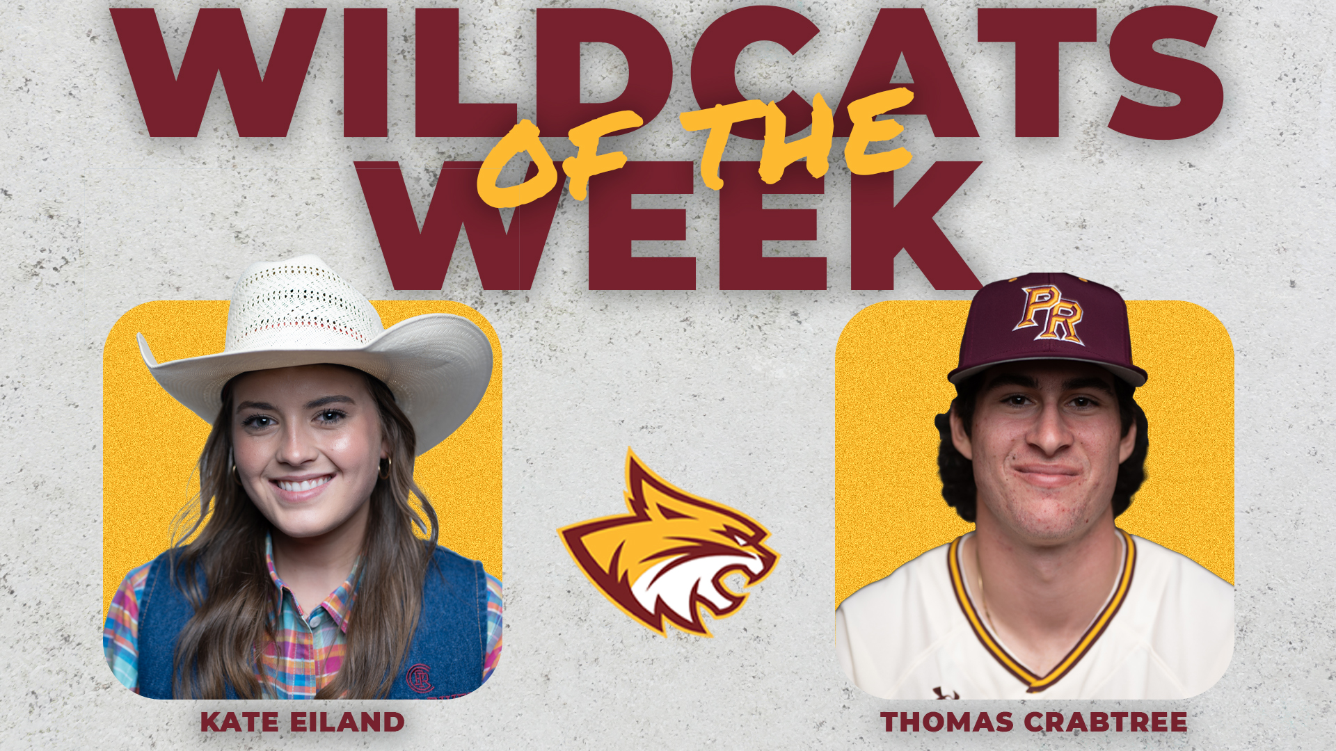 Kate Eiland, Thomas Crabtree named Wildcats of the Week