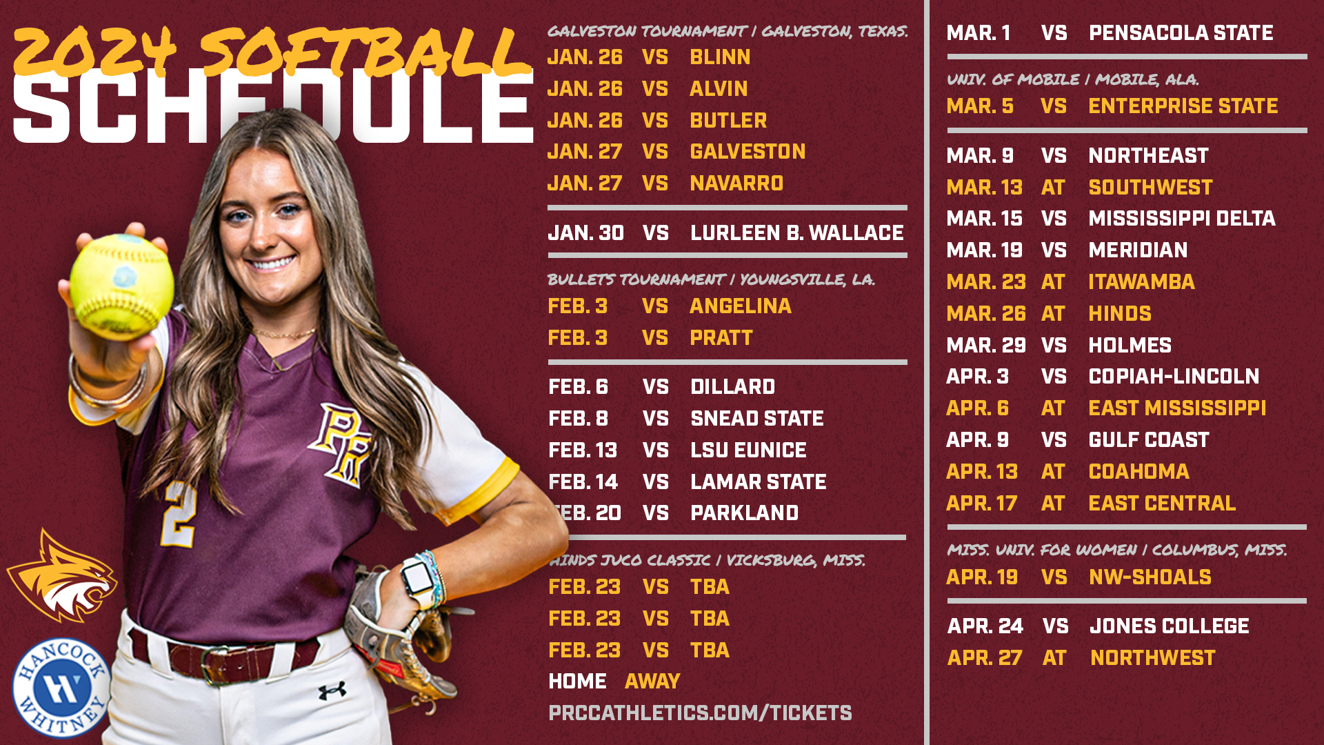 Pearl River softball reveals 2024 schedule