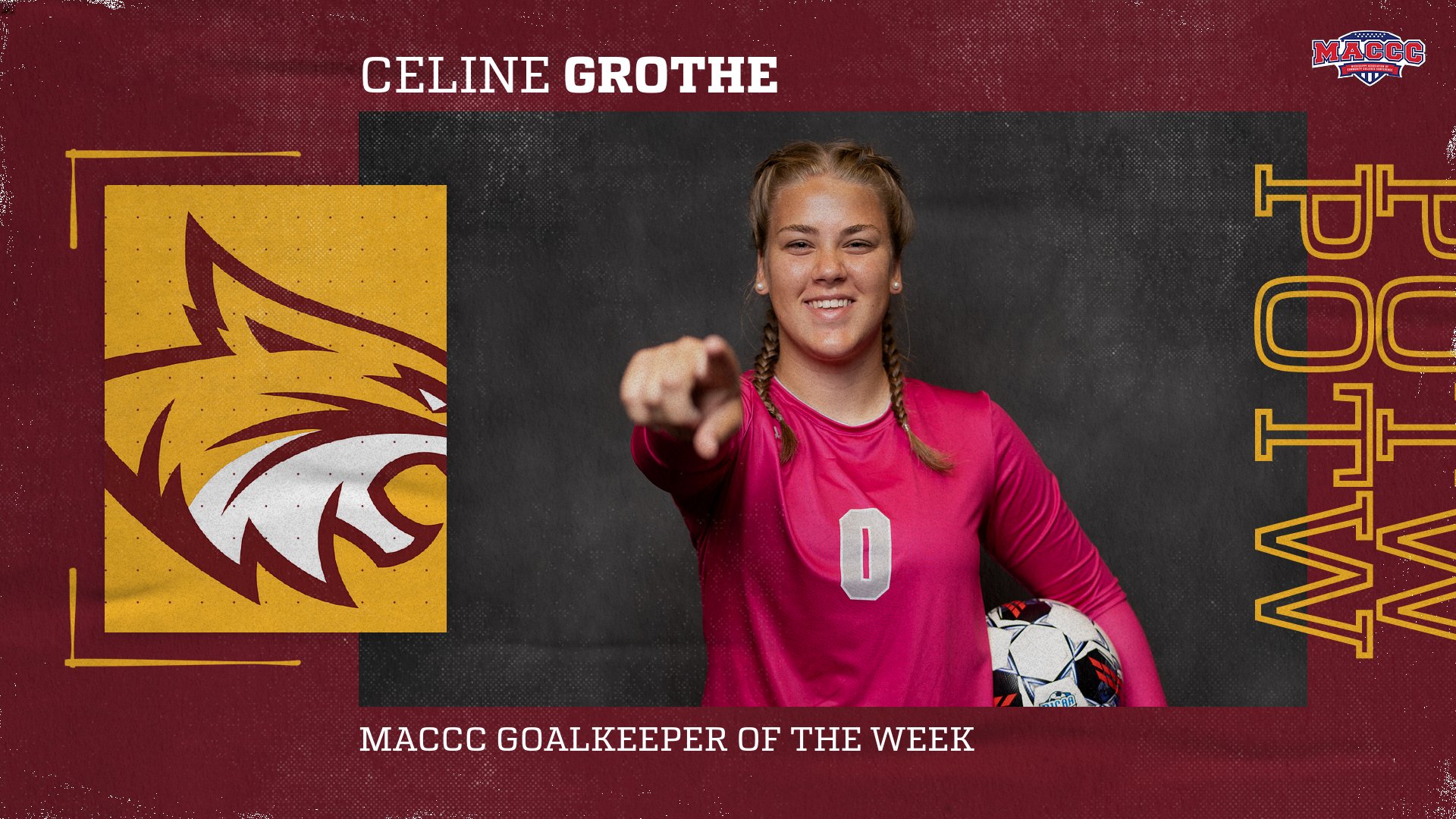No. 10 PRCC's Celine Grothe tabbed MACCC Goalkeeper of the Week
