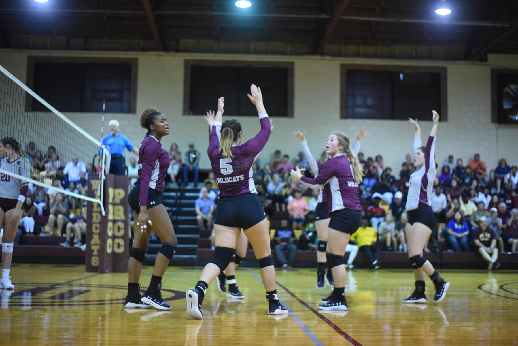 Pearl River's volleyball team defeated visiting Coastal Alabama-East 3-0 (28-26, 25-17, 25-10) on Aug. 24, 2019 at Shivers Gymnasium in Poplarville, Mississippi. PRCC is the first Mississippi junior college to add volleyball as a sport. (KRISTI HARRIS/PRCC ATHLETICS)