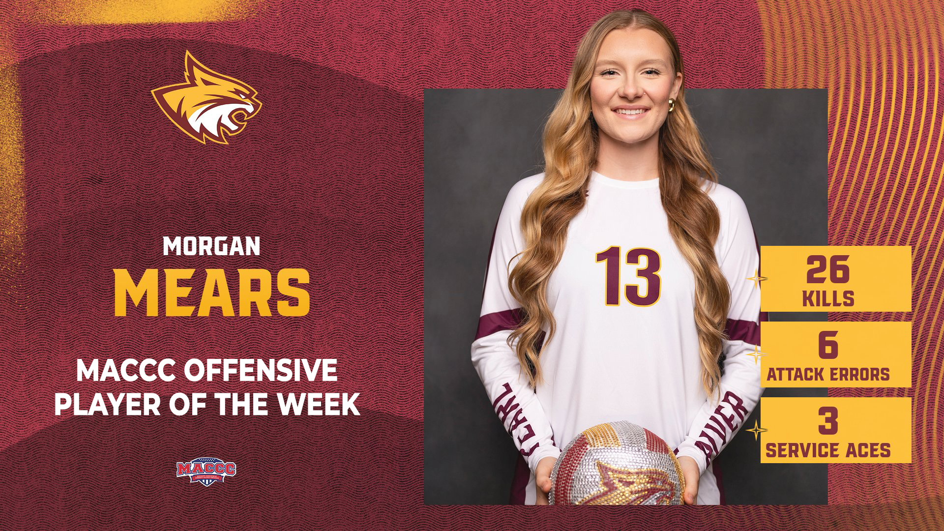 Pearl River's Morgan Mears tabbed MACCC Offensive Player of the Week